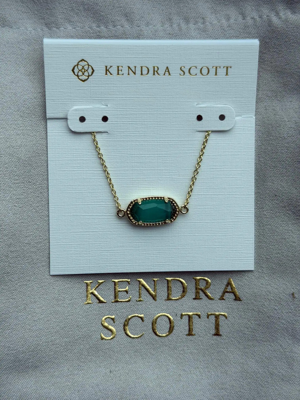 Kendra Scott Green Pendant Necklace